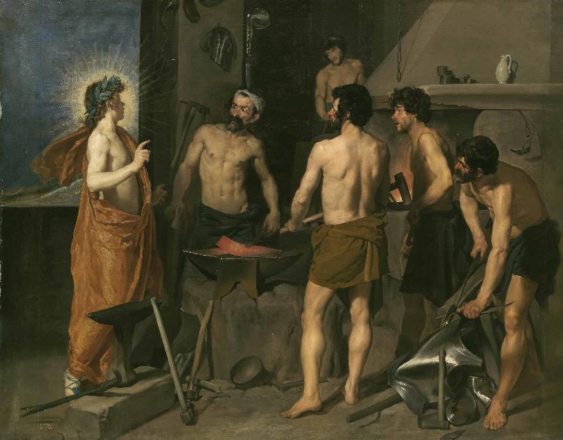 Diego Velazquez Apollo in the Forge of Vulcan oil painting image